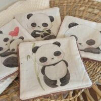 Lingettes lavables Panda