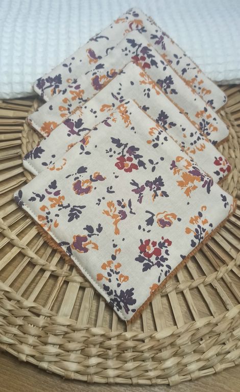 Lingettes Lavables Démaquillantes "Automne Bohème"