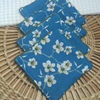 Lingettes Lavables Démaquillantes "Fleur de Cerisier Bleu"