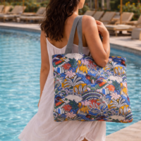 Serviette de plage 2 en 1 lavande