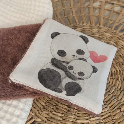 Lingettes lavables Panda