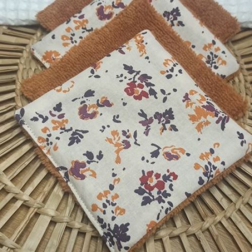 Lingettes Lavables Démaquillantes "Automne Bohème"